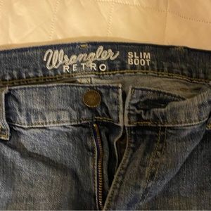 Wrangler Retro 34x34 Slim Boot Light Wash Jeans